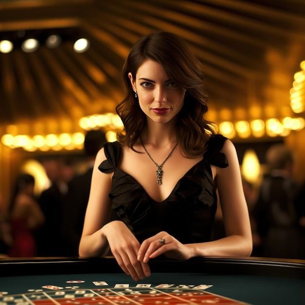 Pemain live casino sedang asyik menikmati permainan kartu di meja virtual berteknologi tinggi